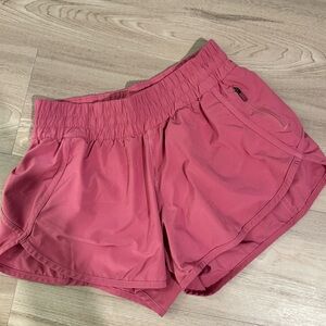 Pink lululemon shorts size 8